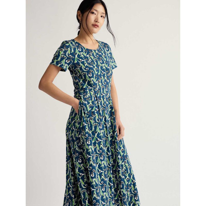 Seasalt Cornwall S/S Veronica Dress - Painty Bluebell Dark Voyage image number 2